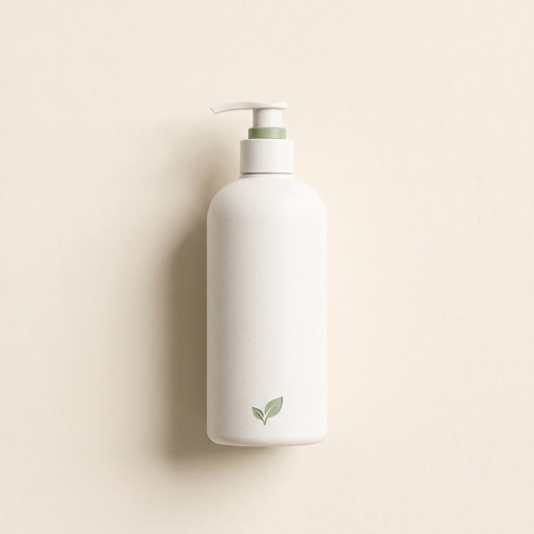 Clean HDPE shampoo or soap bottle